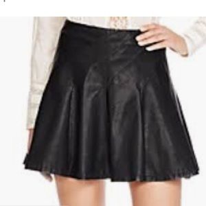 Free People Vegan Leather Skirt